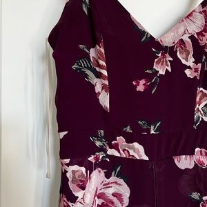 Plum floral Romper / dress